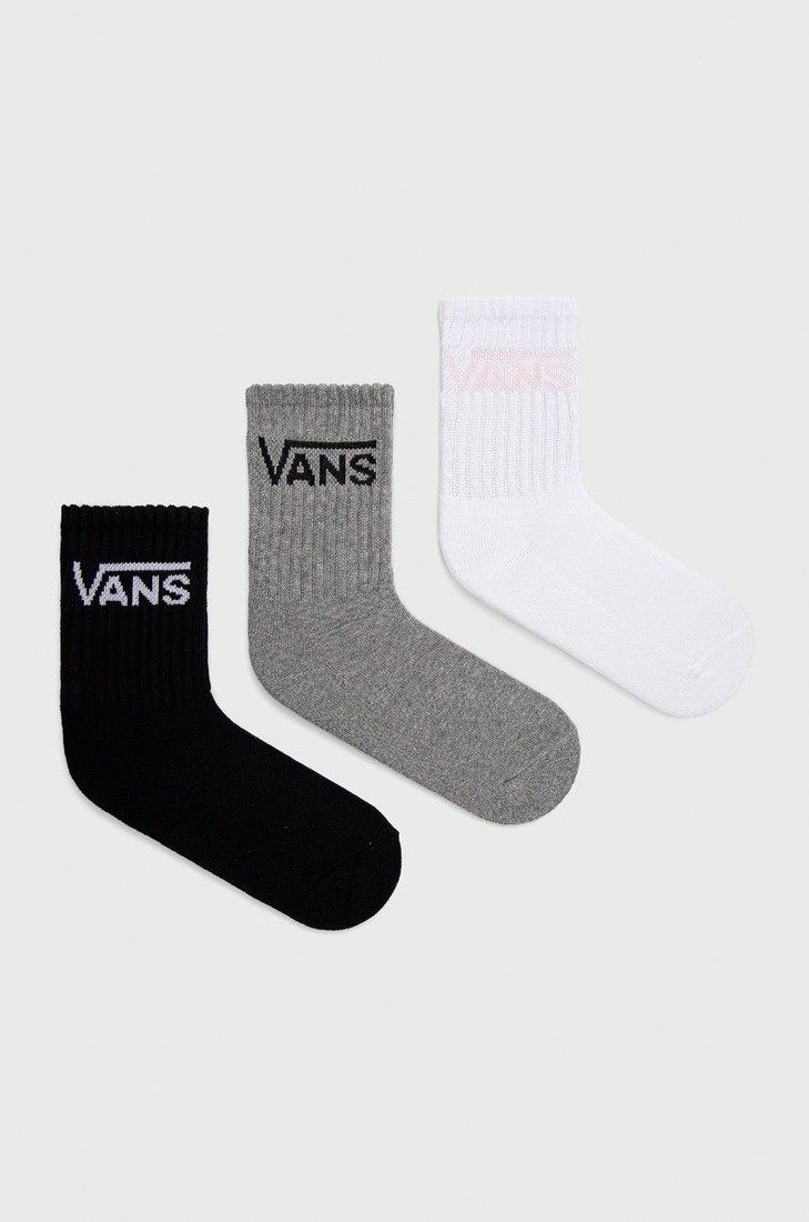 Ponožky Vans 3-pak dámske, biela farba