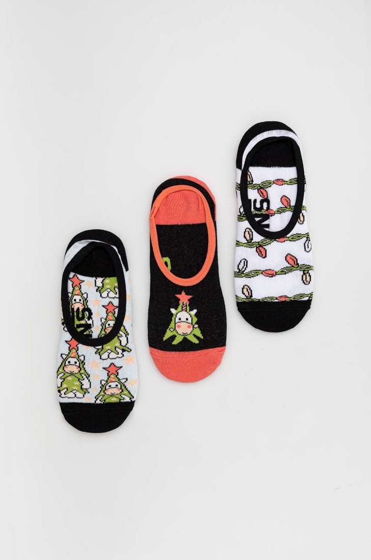 Ponožky Vans 3-pak dámske, čierna farba