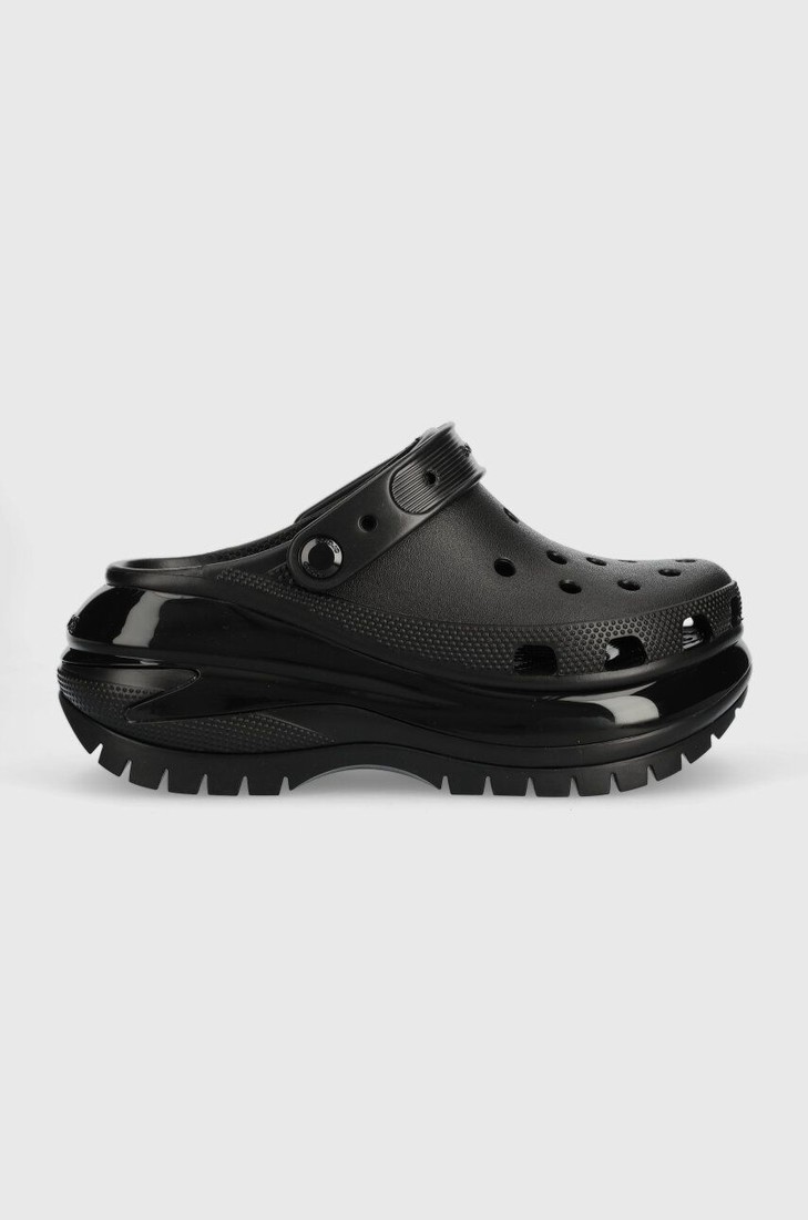Šľapky Crocs Classic Mega Crush Clog dámske, čierna farba, na platforme, 207988