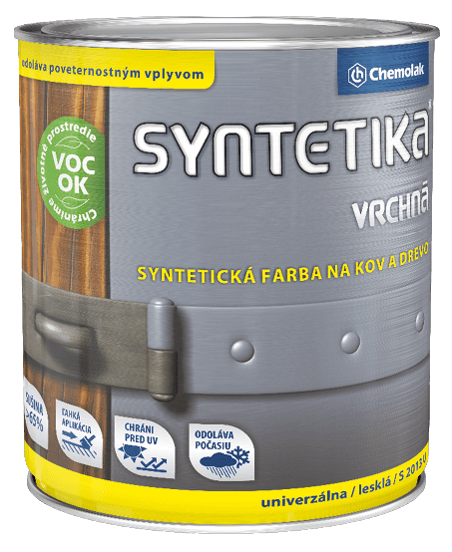 SYNTETIKA S 2013 U - Vrchná syntetická farba na kov a drevo 1805 - antracitová 4,5 L