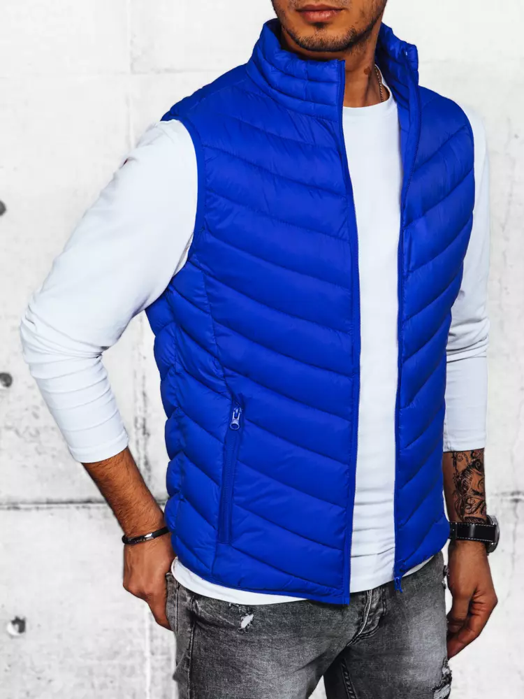 Men's blue quilted vest Dstreet