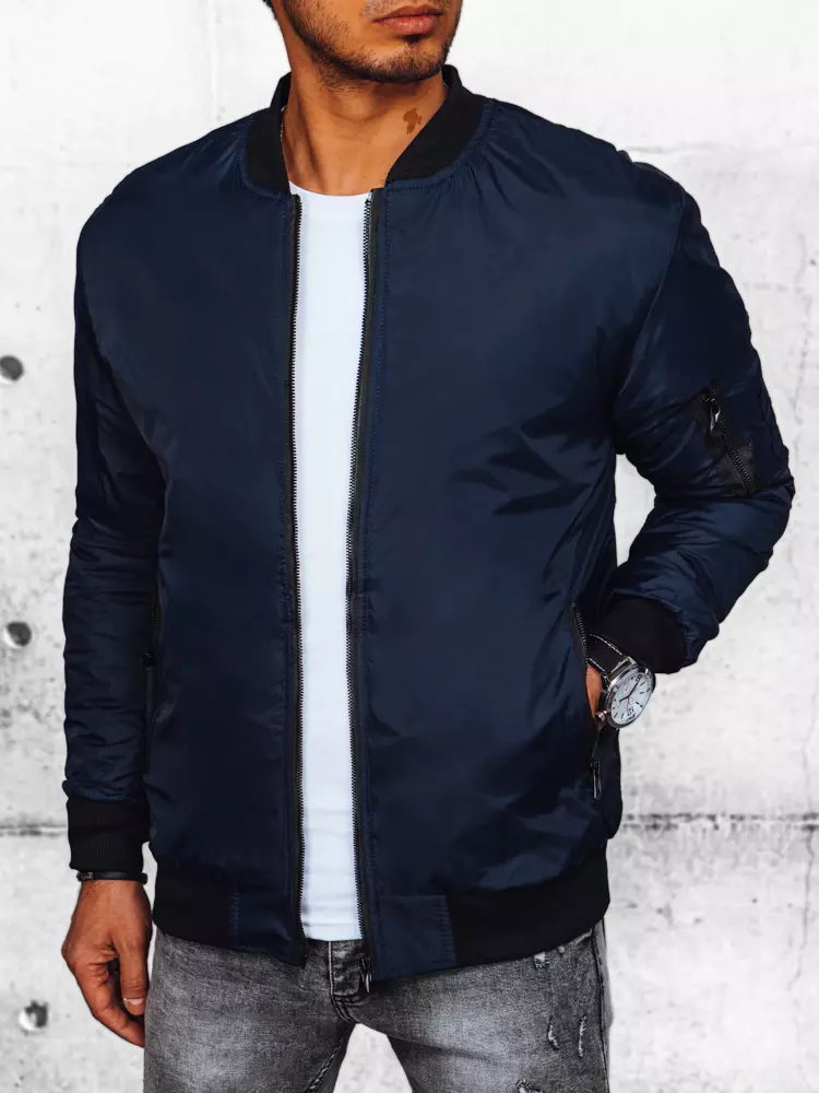 Men's bomber jacket dark blue Dstreet