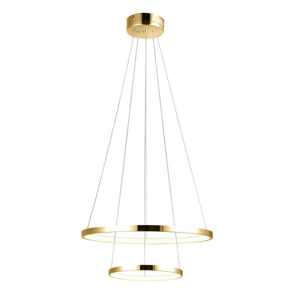 Candellux Zlaté LED závesné svietidlo Lune okrúhly 50cm 40W 32-76281