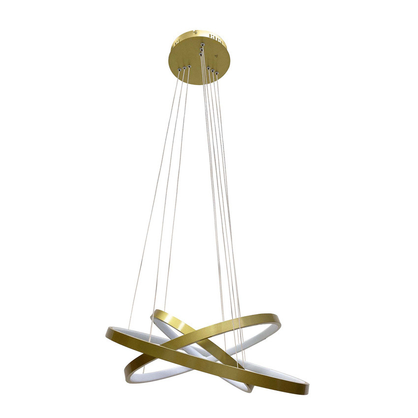 Candellux Zlaté LED závesné svietidlo Lune okrúhly 50cm 60W 33-76397