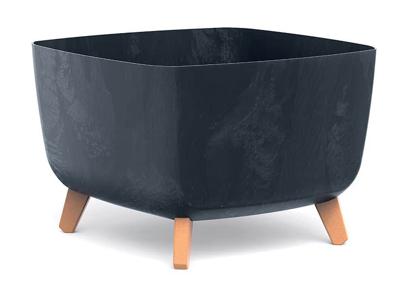 Květináč GRACIA SQUARE BETON EFFECT 39cm antracit