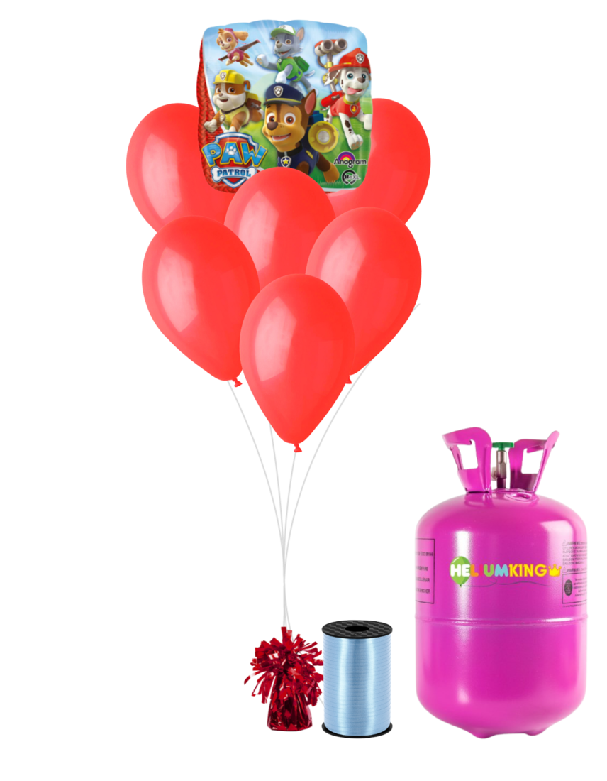 HeliumKing Hélium párty set - Paw Patrol červený