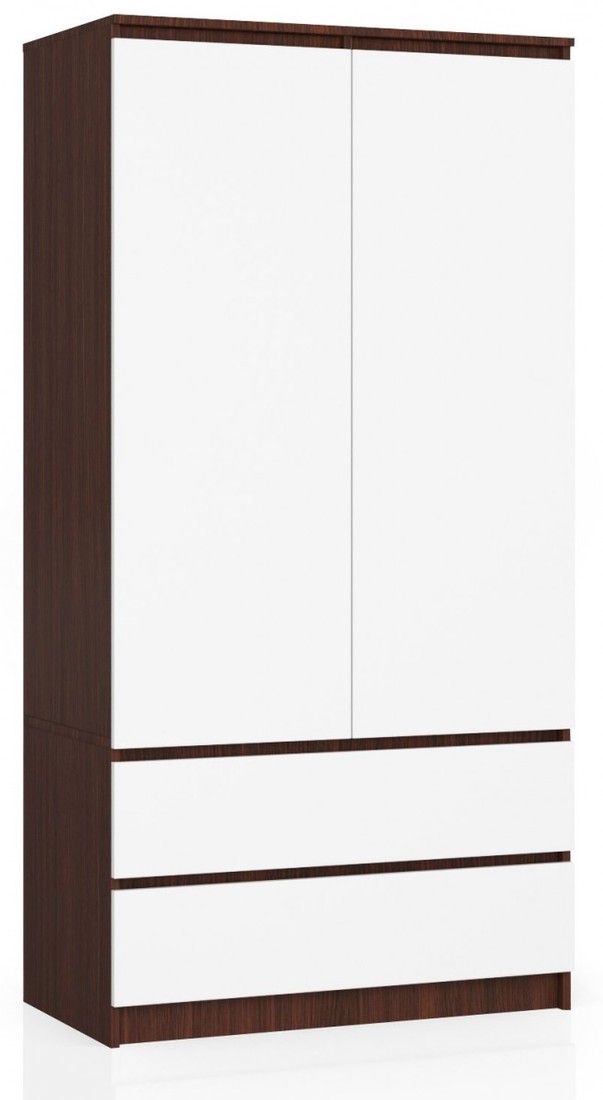 Šatníková skriňa Star 90 cm wenge/biela
