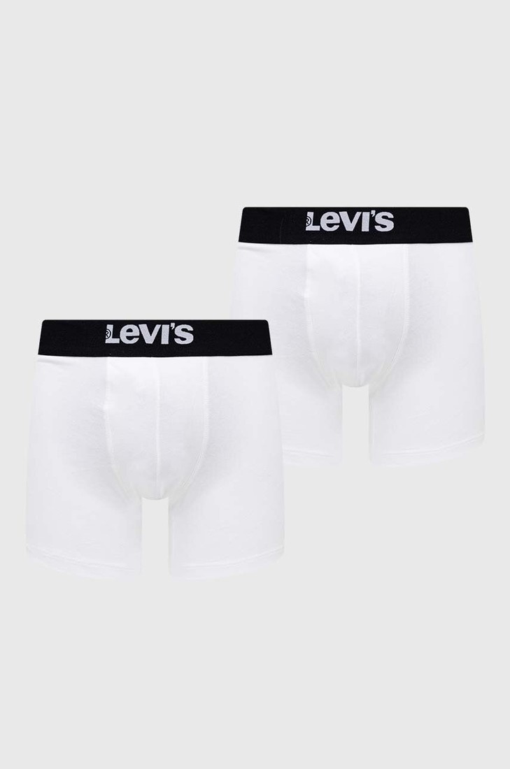 Boxerky Levi's 2-pak pánske, biela farba