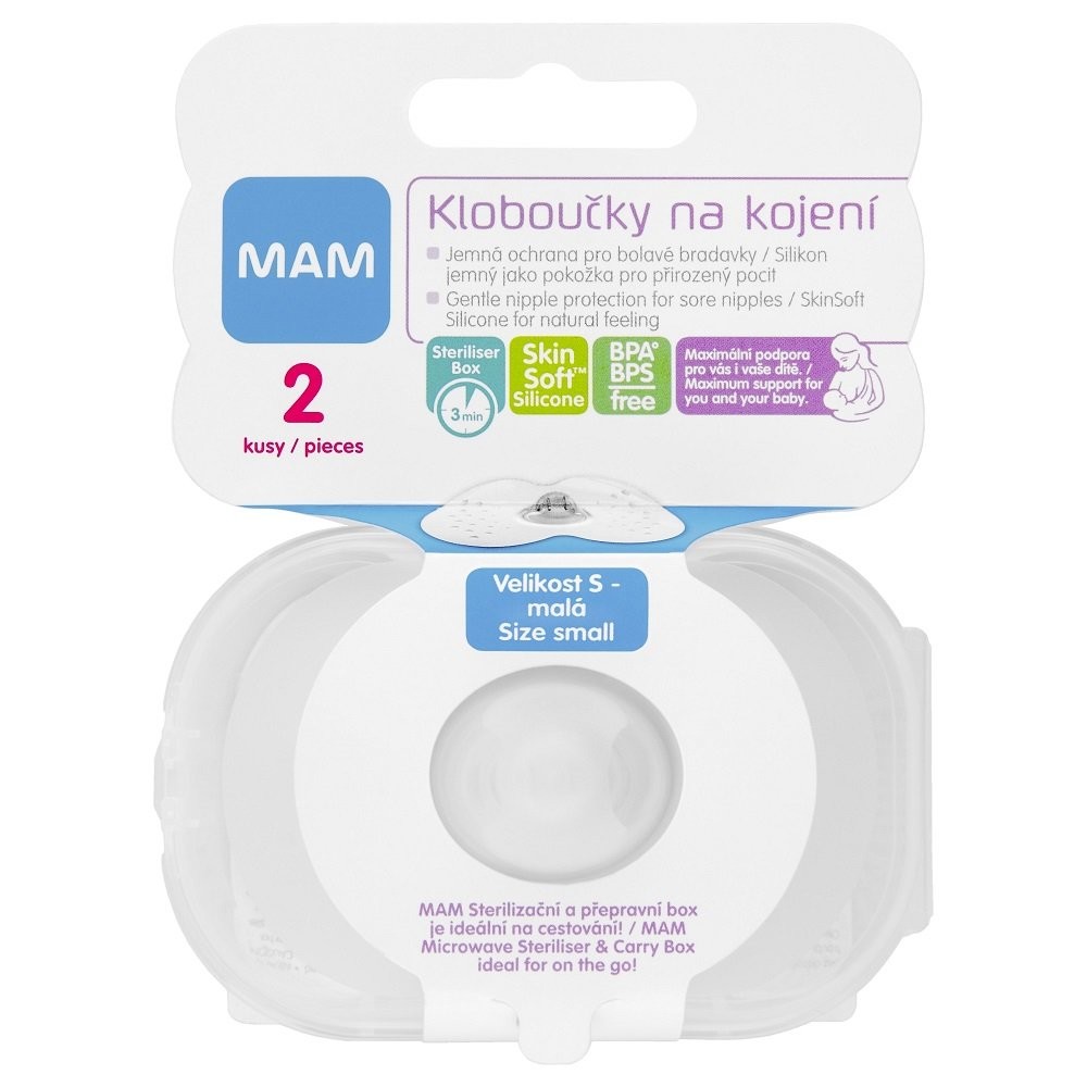 MAM Klobúčiky prsné 2 ks, veľ. S (17 mm)