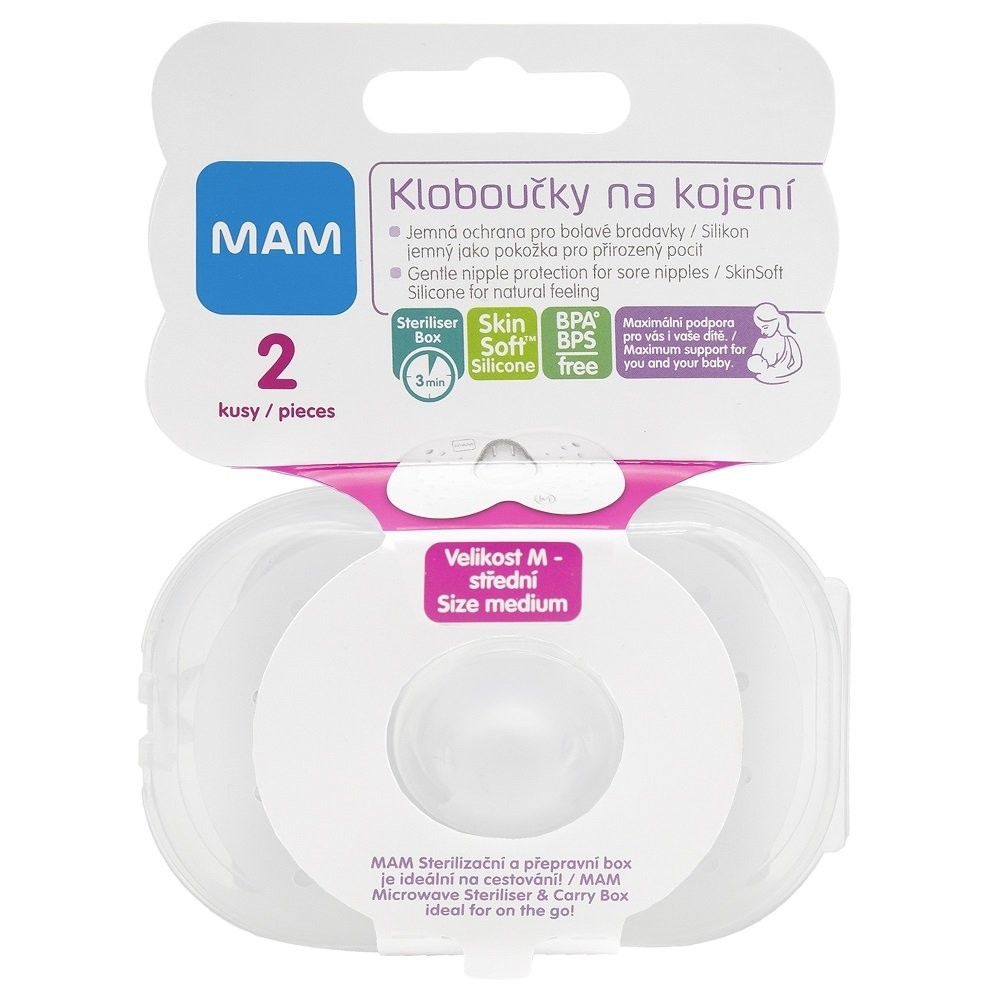 MAM Klobúčiky prsné 2 ks, veľ. M (20 mm)