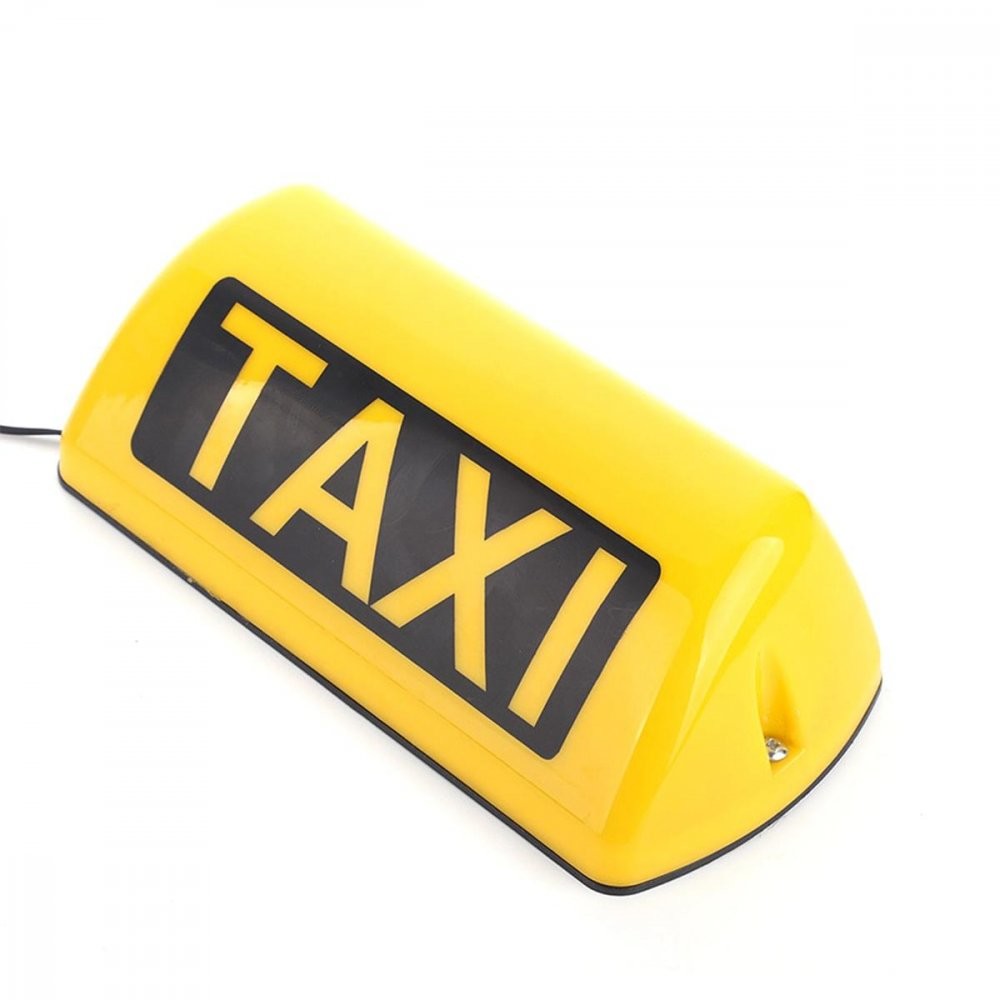 Taxi svetlo na strechu auta s magnetom 29x12,5x10,5 cm - žlté