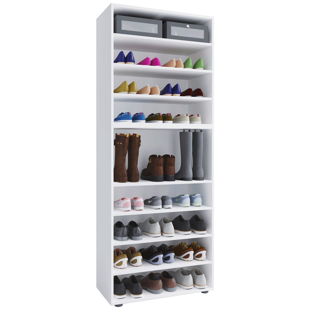 MID.YOU REGÁL NA TOPÁNKY, biela, 70/183/37 cm