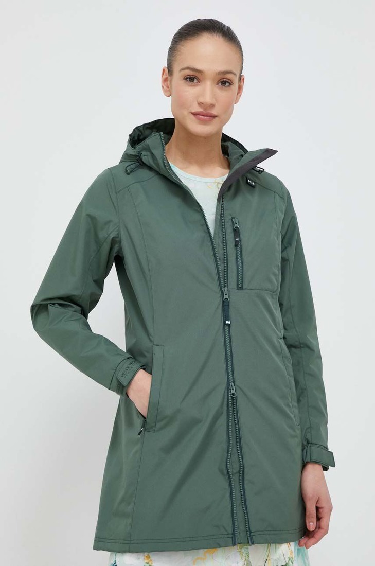 Bunda Helly Hansen dámska, zelená farba, prechodná