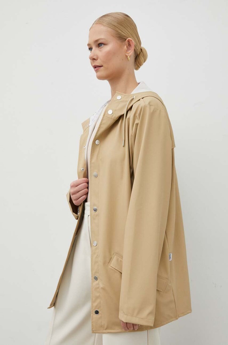Nepremokavá bunda Rains 12010 Jacket béžová farba, prechodná