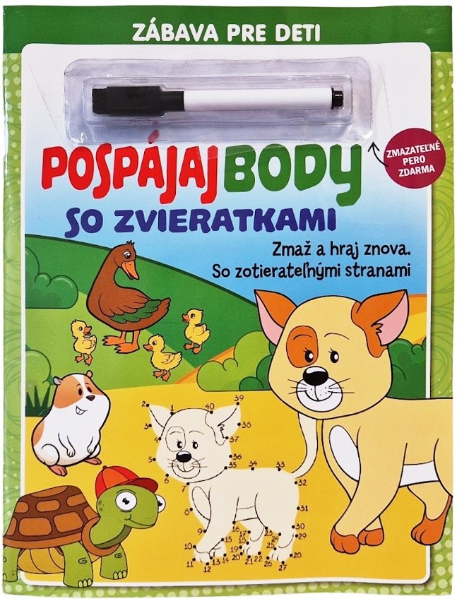 Pospájaj body so zvieratkami +zmazateľné pero