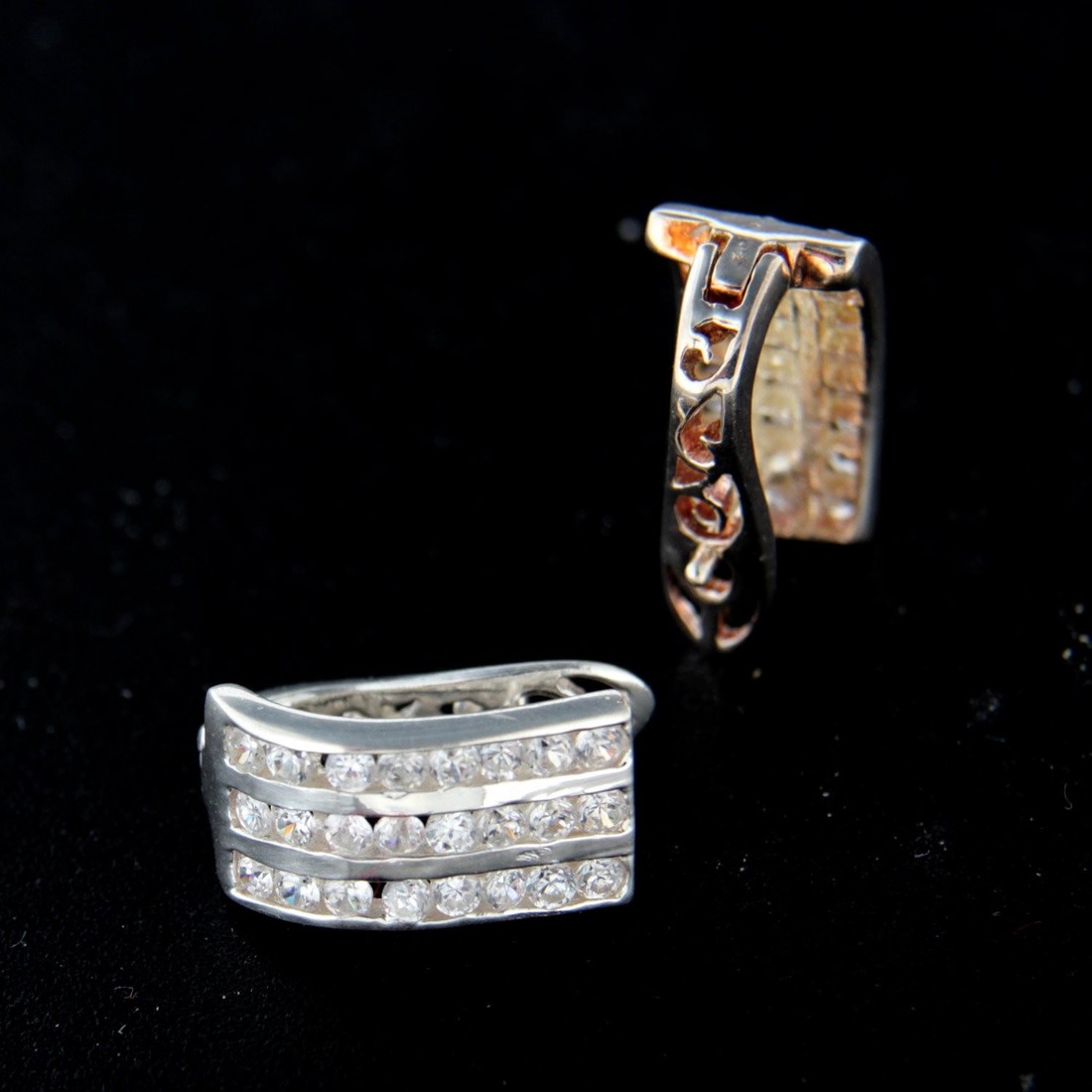 Strieborné náušnice 93766