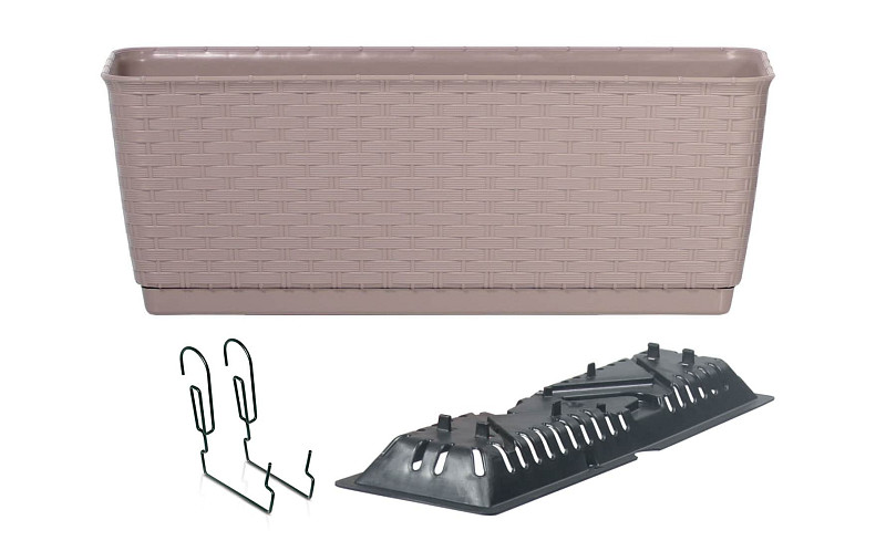 Truhlík s háky RATOLLA PW mocca 49,2cm