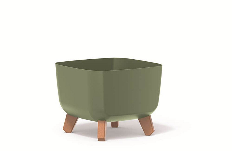 Květináč GRACIA SQUARE 29cm zemitě zelený