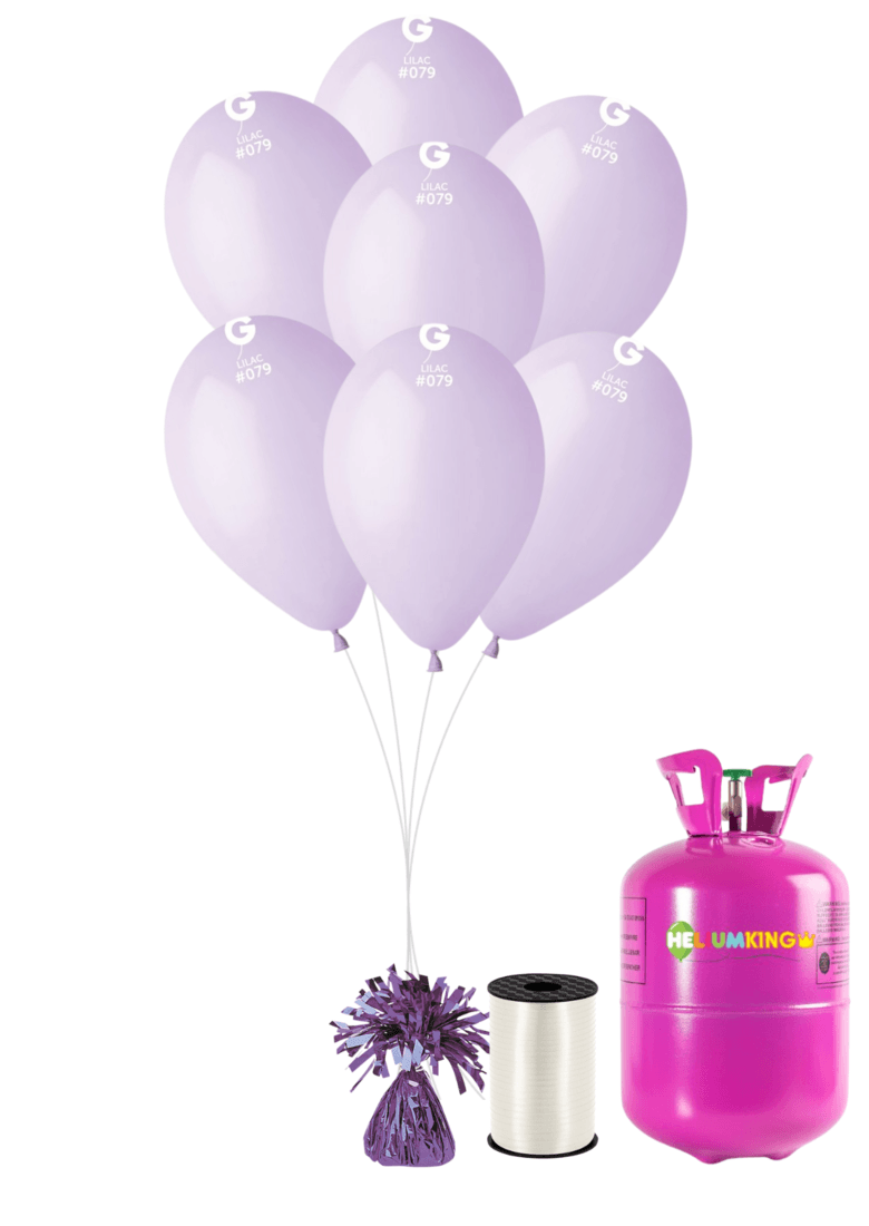 HeliumKing Hélium párty set s fialovými balónikmi 30 ks