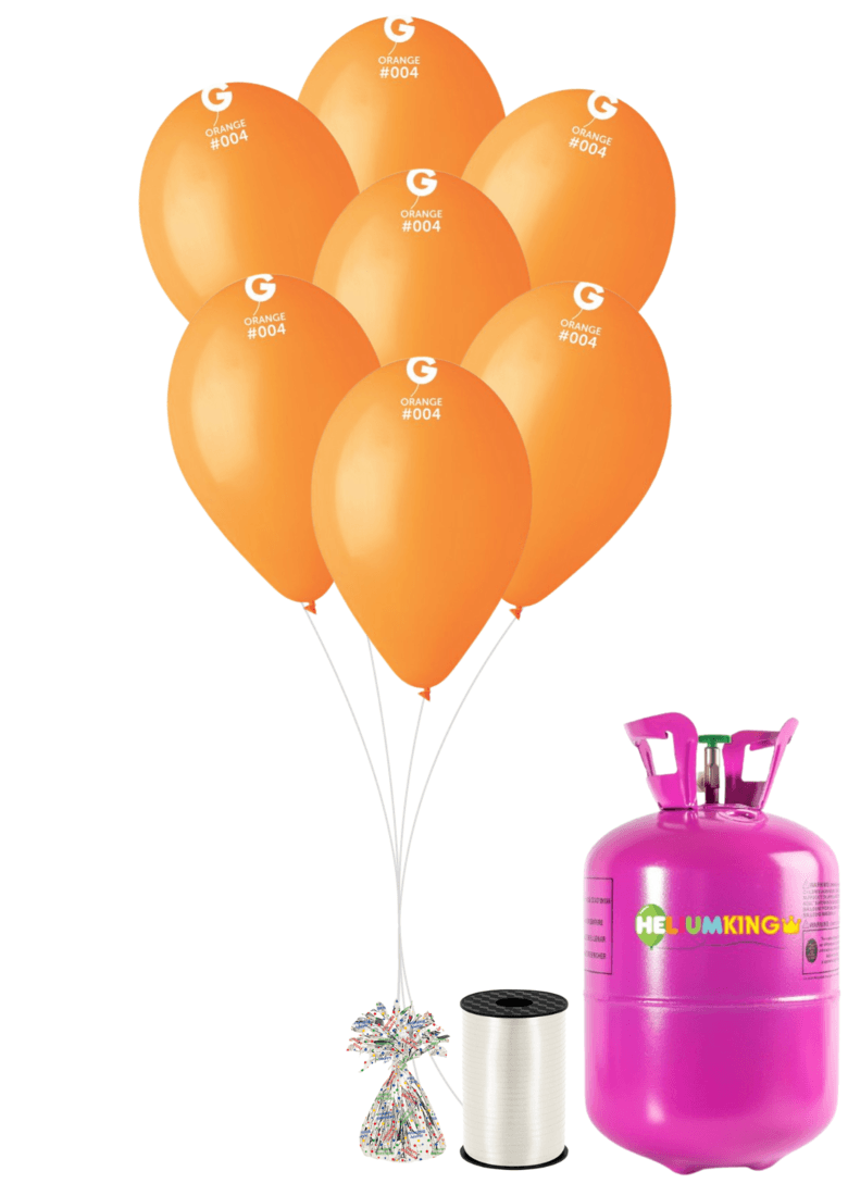 HeliumKing Hélium párty set s oranžovými balónikmi 20 ks