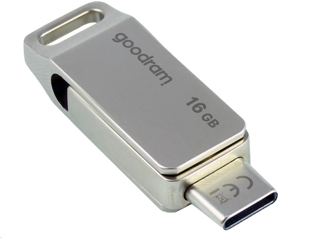 GOODRAM Flash Disk 16GB ODA3, USB 3.2, strieborná