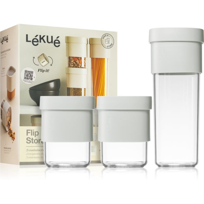 Lékué Flip Storage Set sada farba Silver