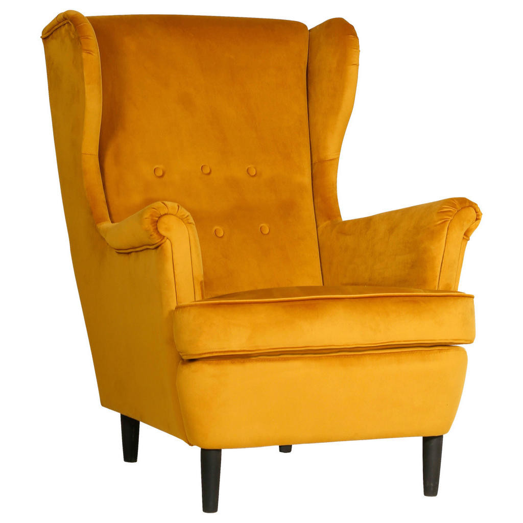 Niels Andersson KRESLO, drevo, textil, kartón, kompozitné drevo, žltá