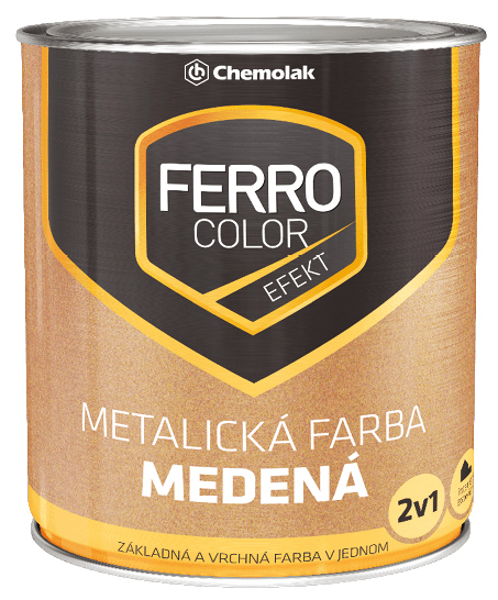FERRO COLOR EFEKT - Metalická antikorózna farba 2v1 medená (efekt) 2,5 L