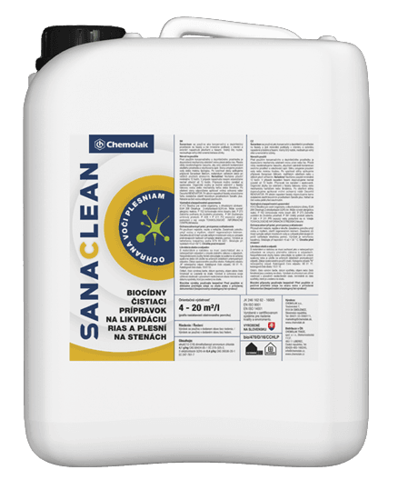 SANACLEAN - Čistiaci prípravok na likvidáciu rias a plesní 10 L
