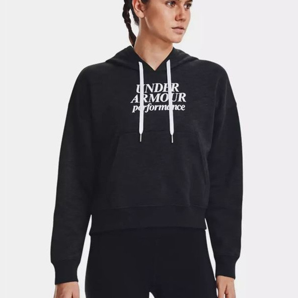 Under Armour Essential Script Hoodie-BLK - XS