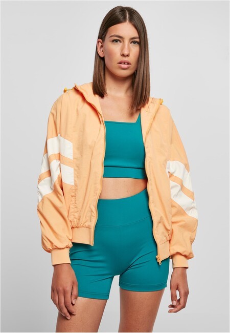 Urban Classics Ladies Crinkle Batwing Jacket col.paleorange/whitesand - XS