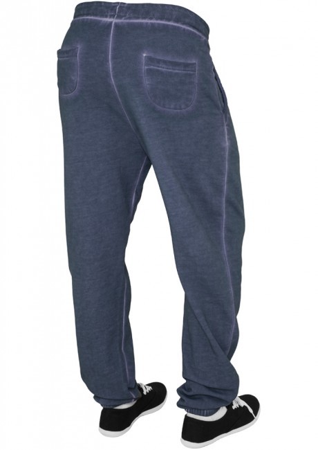 Urban Classics Ladies Spray Dye Sweatpant denimblue - XS