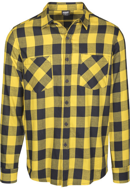 Urban Classics Checked Flanell Shirt blk/honey - S