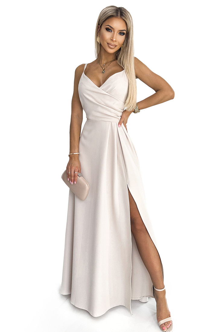 Elegant maxi dress on coat hangers Numoco
