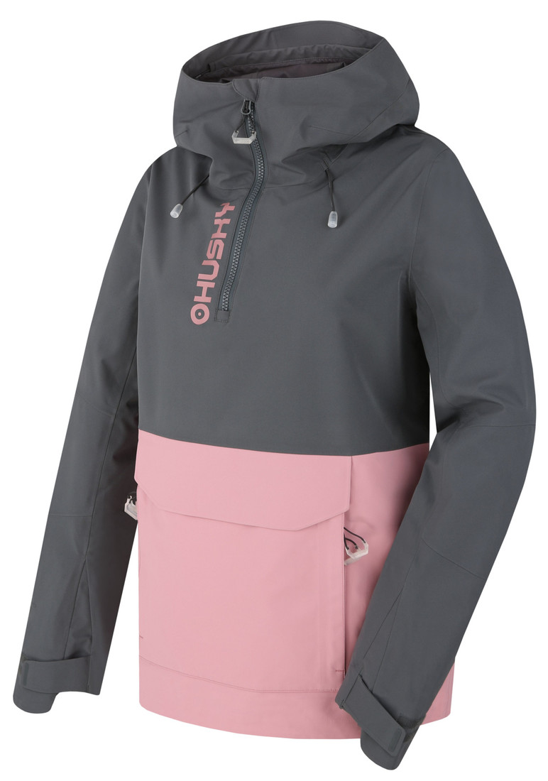 Women's outdoor jacket HUSKY Nabbi L dk. grey/pink