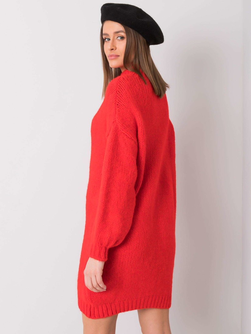 Red women's knitted dress