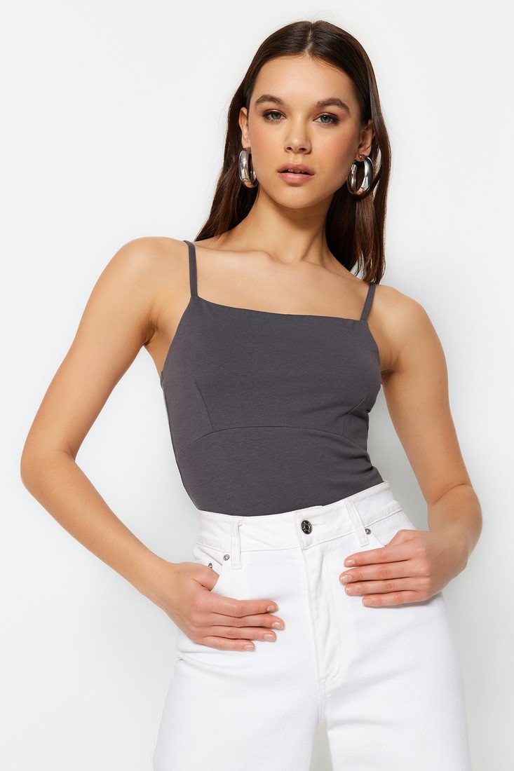 Trendyol Bodysuit - Gray - Slim fit