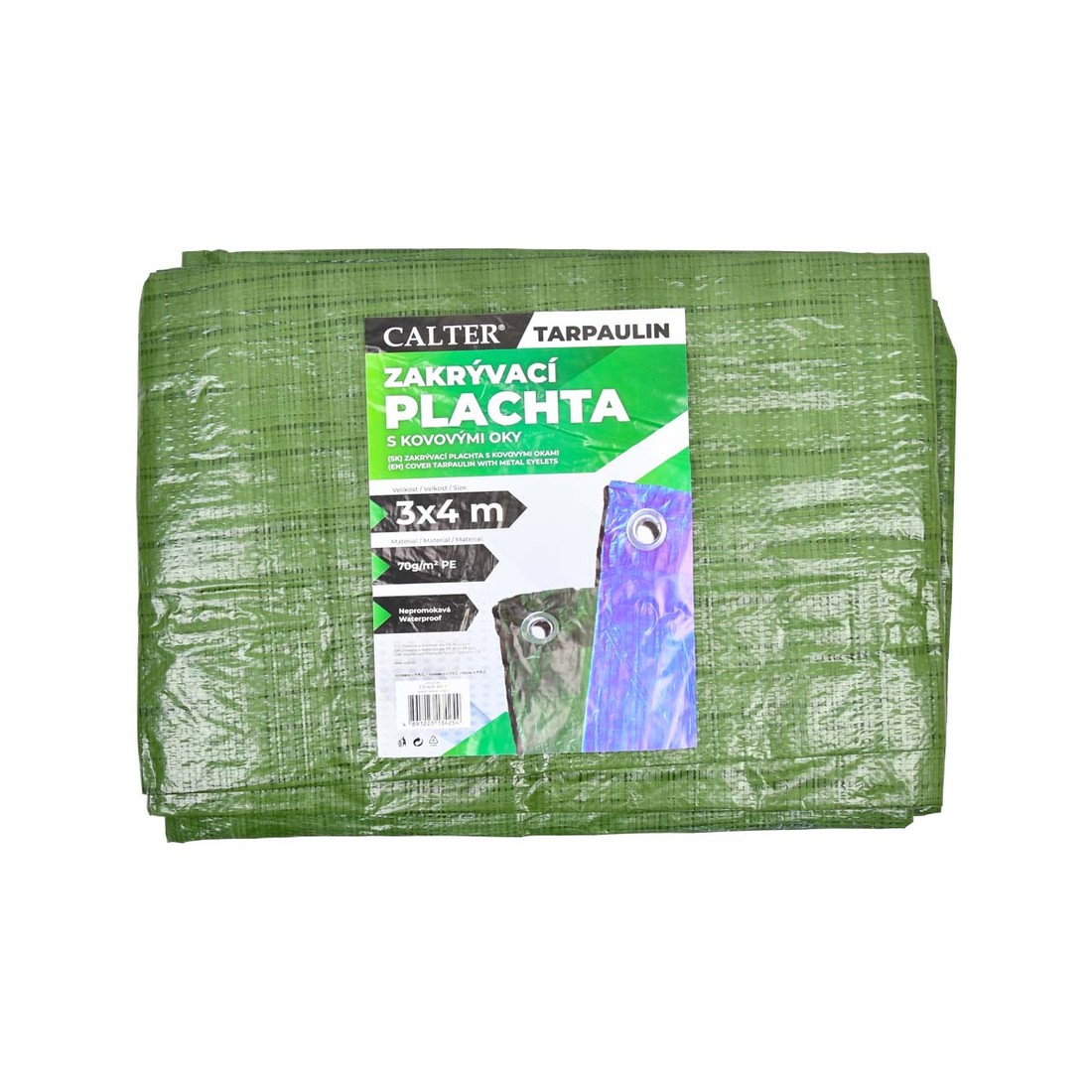 Krycia nepremokavá plachta 3x4m 70gm - olivová