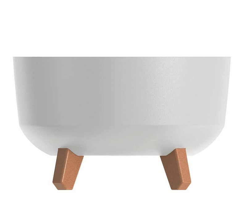 Květináč GRACIA LOW 28,5cm bílý
