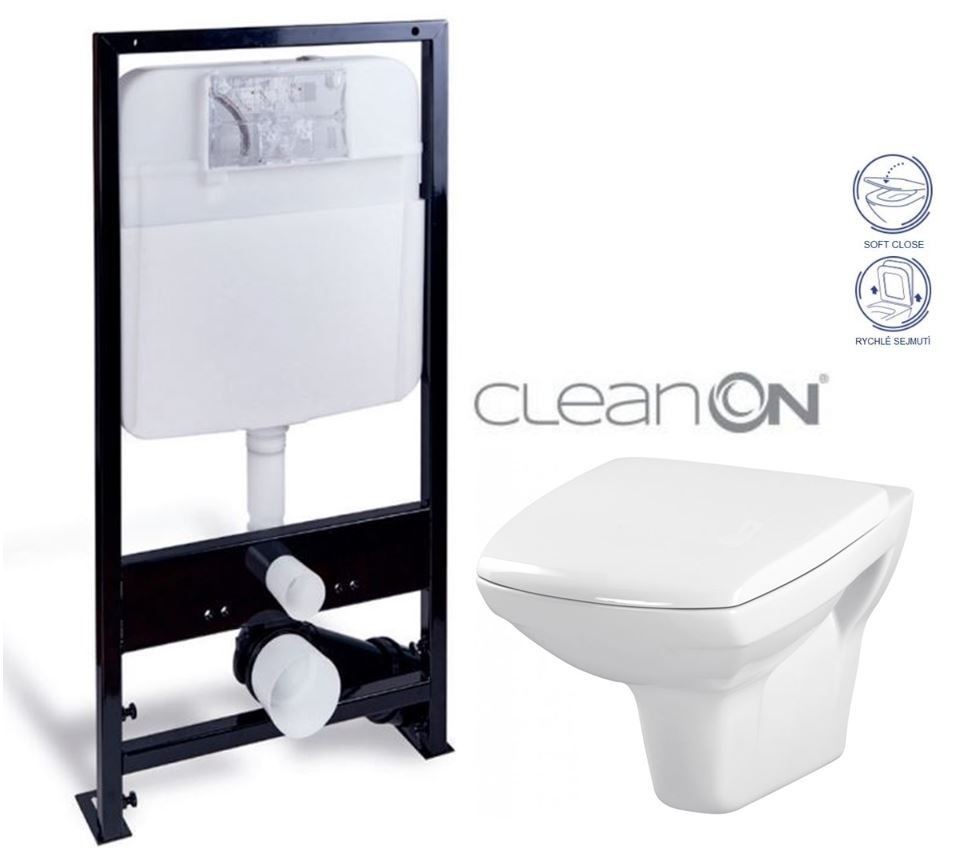 PRIM - predstenový inštalačný systém bez tlačidla+ WC CERSANIT CLEANON CARINA + SEDADLO PRIM_20/0026 X CA2