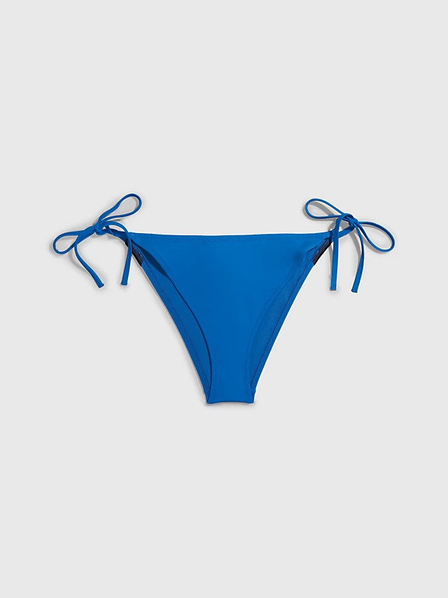 Dámske plavkové nohavičky BIKINI na zaväzovanie KW0KW01982 C4X modrá - Calvin Klein S