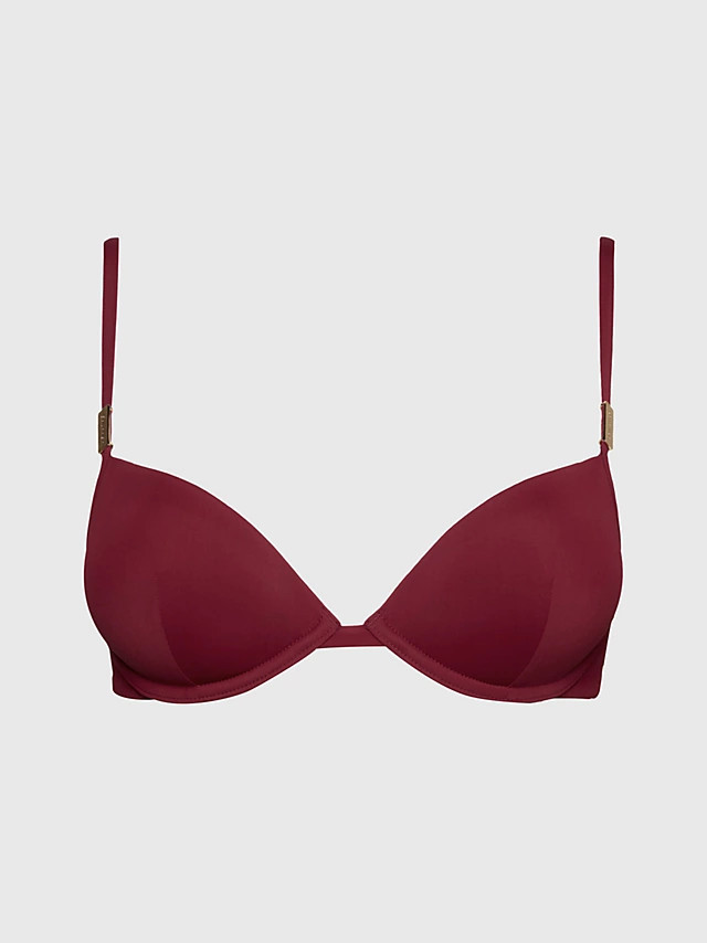 Dámska plavková podprsenka bikini KW0KW02278 XN0 bordová - Calvin Klein 75C