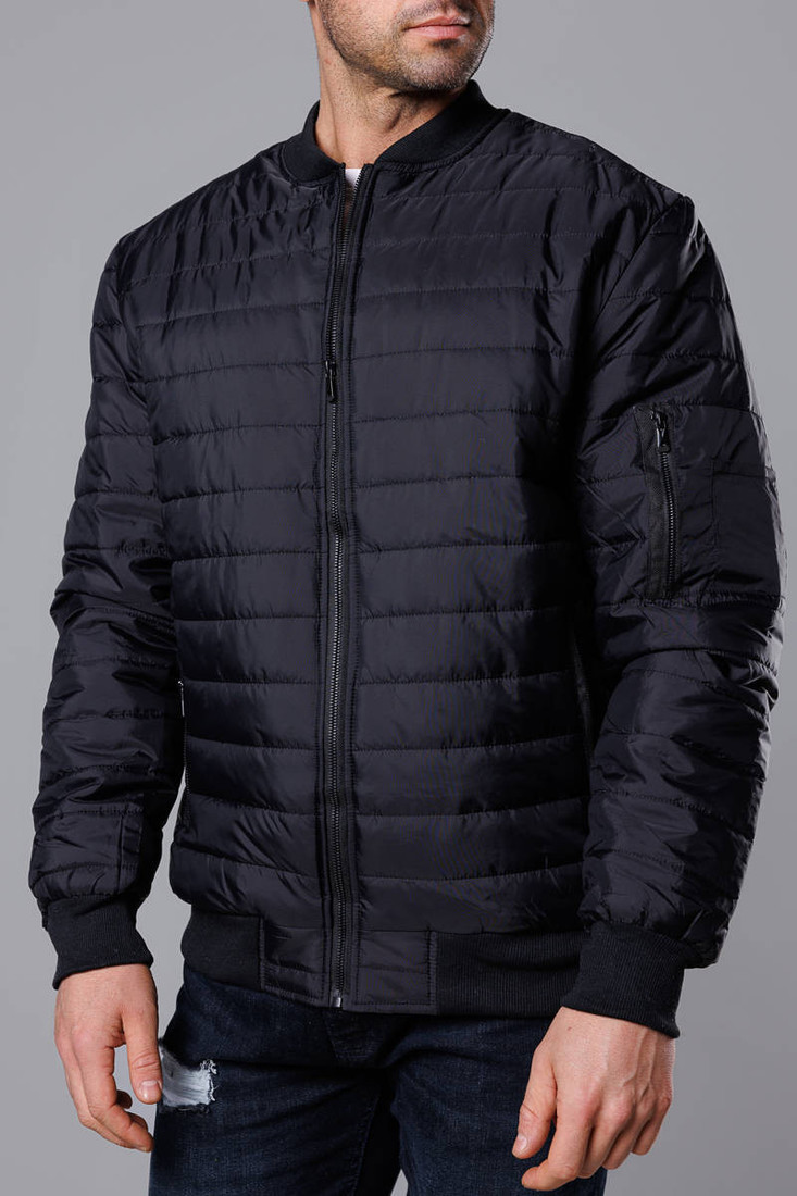 Čierna prešívaná pánska bunda typu 