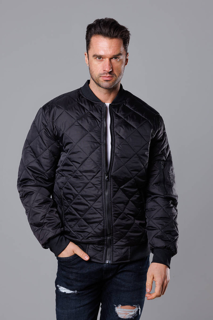 Čierna prešívaná pánska bunda typu 