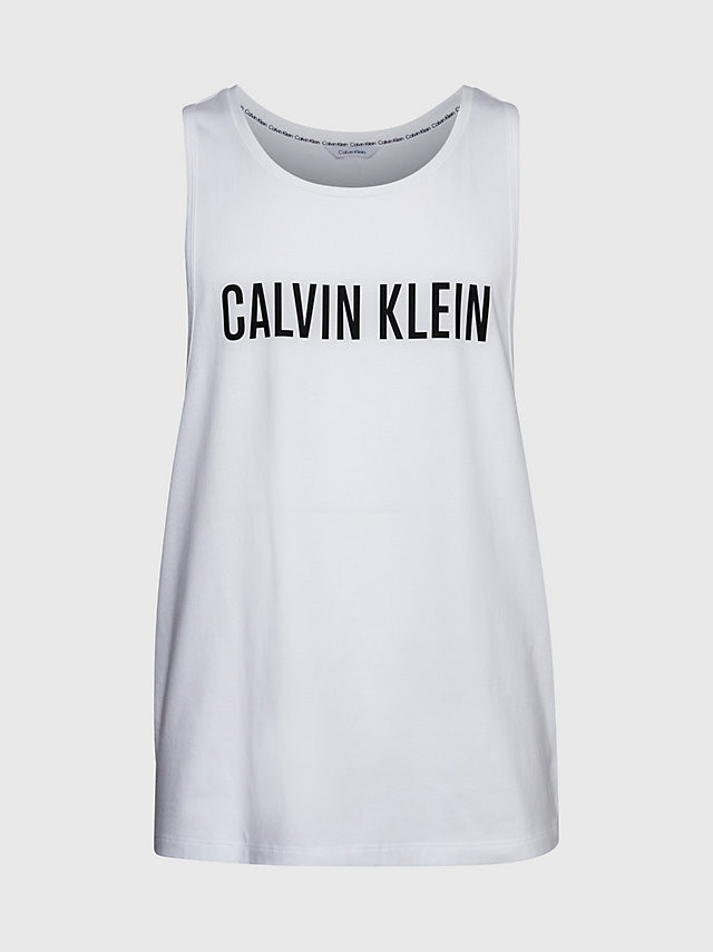 Pánske plážové tielko KM0KM00837 YCD biela - Calvin Klein L