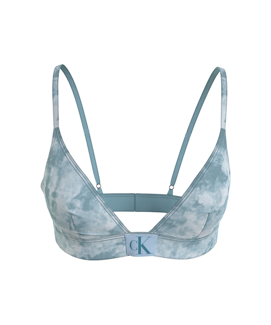 Dámska plavková podprsenka bikini KW0KW02121 OGY modrá - Calvin Klein S