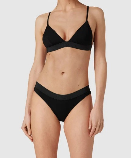 Dámsky vrchný diel plaviek KW02029 BEH čierna - Calvin Klein S černá