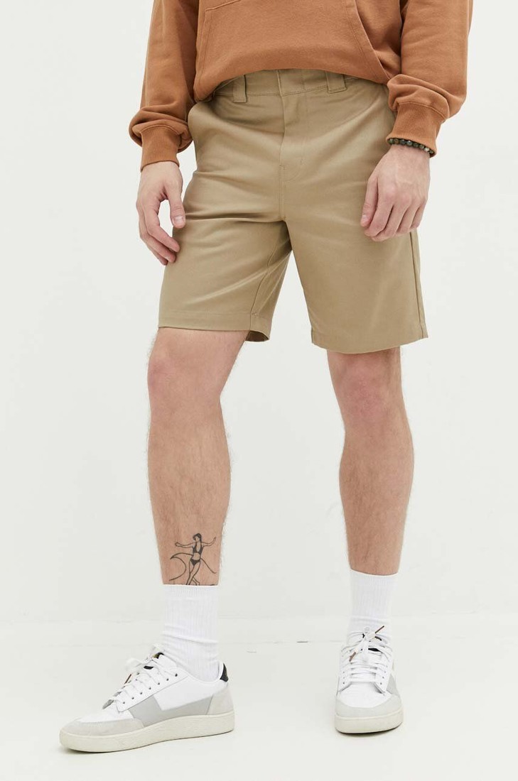 Bavlnené šortky Dickies béžová farba