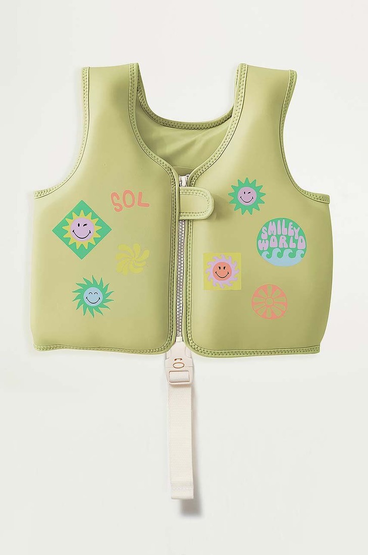 Detská plavecká vesta SunnyLife SmileyWorld Sol Sea
