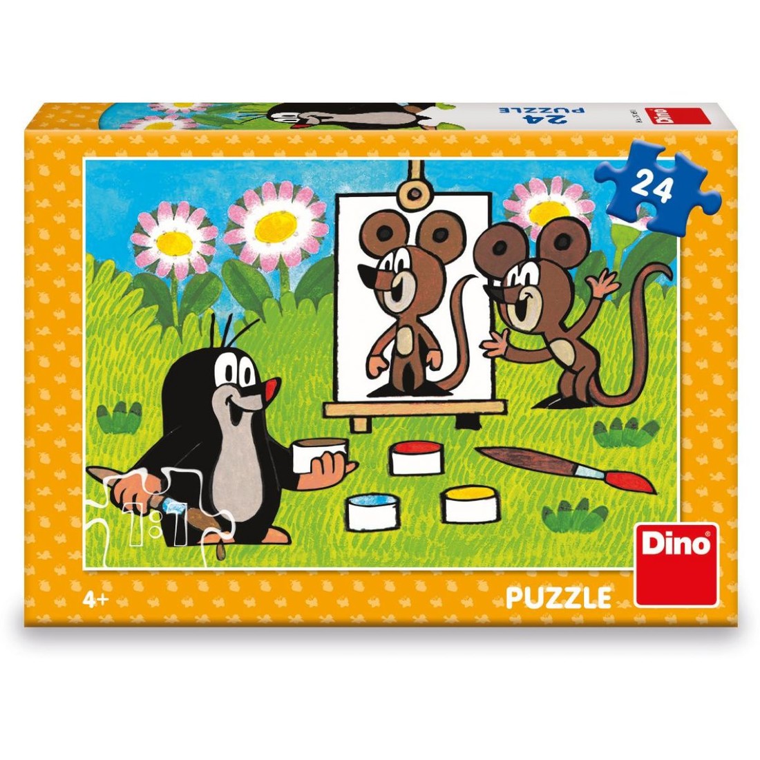 Dino Krtko maliarom 24 dielikov Puzzle